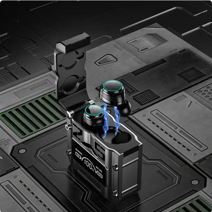 Futuristic Metal Capsule Gaming Earbuds