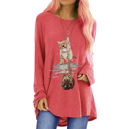 Women's Loose Round Neck Long Sleeve T-Shirt | Stylish Everyday Top