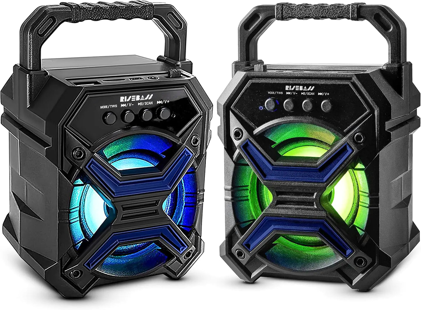 Portable Wireless Bluetooth Speaker with TWS & LED Lights – Rechargeable