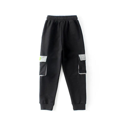 Kids Cotton Sports Pants – Korean Style Joggers with Pockets