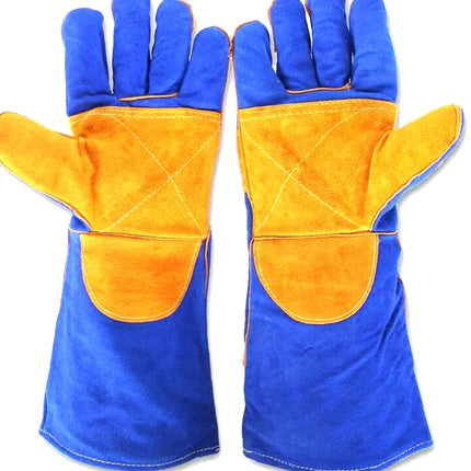 “Leather fireproof adiabatic welding gloves for heat-resistant industrial work”