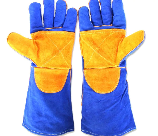 “Leather fireproof adiabatic welding gloves for heat-resistant industrial work”