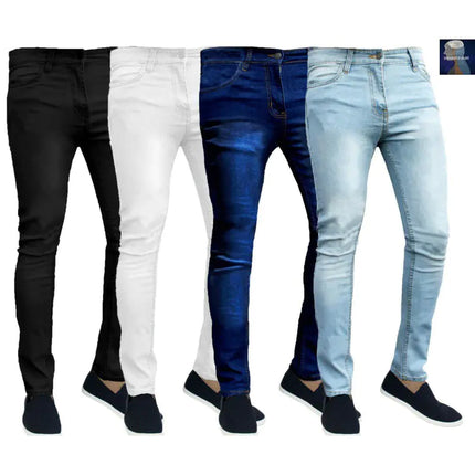 Stretch Skinny Slim-Fit Jeans – Classic Mid-Waist Denim
