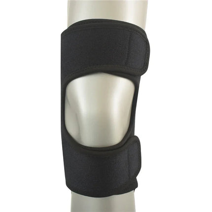 Black knee brace support with adjustable straps for joint stability and comfort
