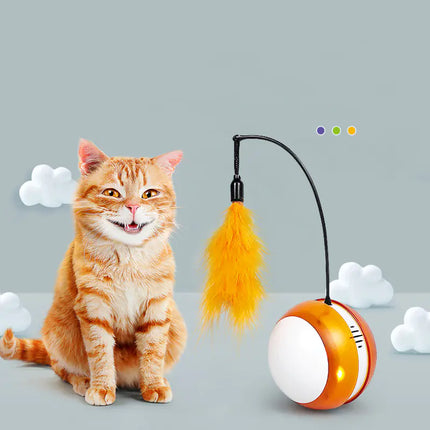 durable indoor cat toy with lights and sounds

high-tech playful cat ball for exercise and fun