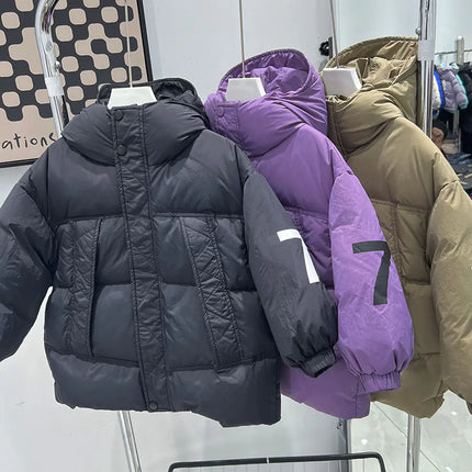 Children’s Thickened Down Jacket – Warm Hooded Winter Coat for Boys & Girls