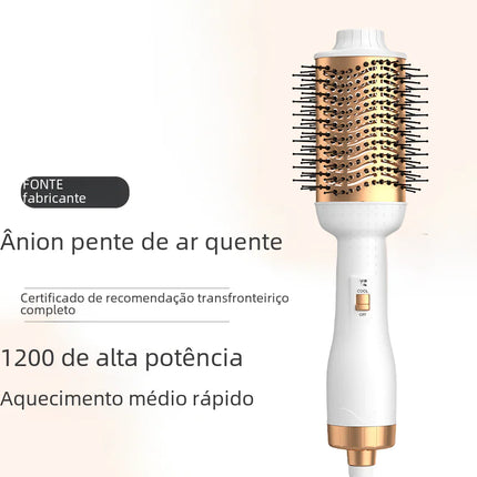 Black Gold Ionic Hair Dryer Brush – Volumizer, Styler & Detangler