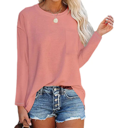 Women's Long-Sleeve Round Neck T-Shirt | Stylish Everyday Top