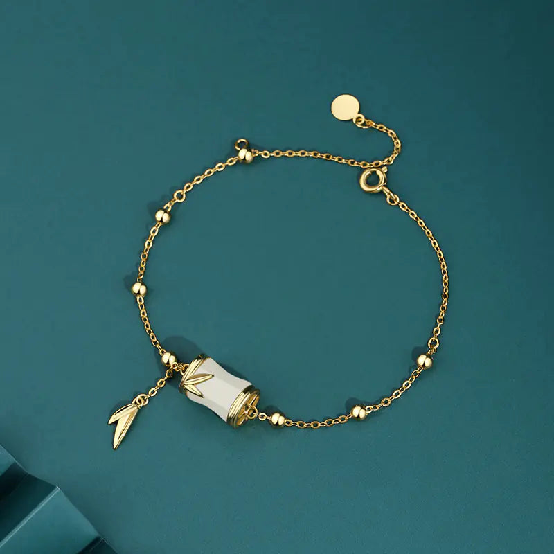 S925 Sterling Silver Tianyuzhu Bracelet & Necklace Set – Elegant Women’s Jewelry
