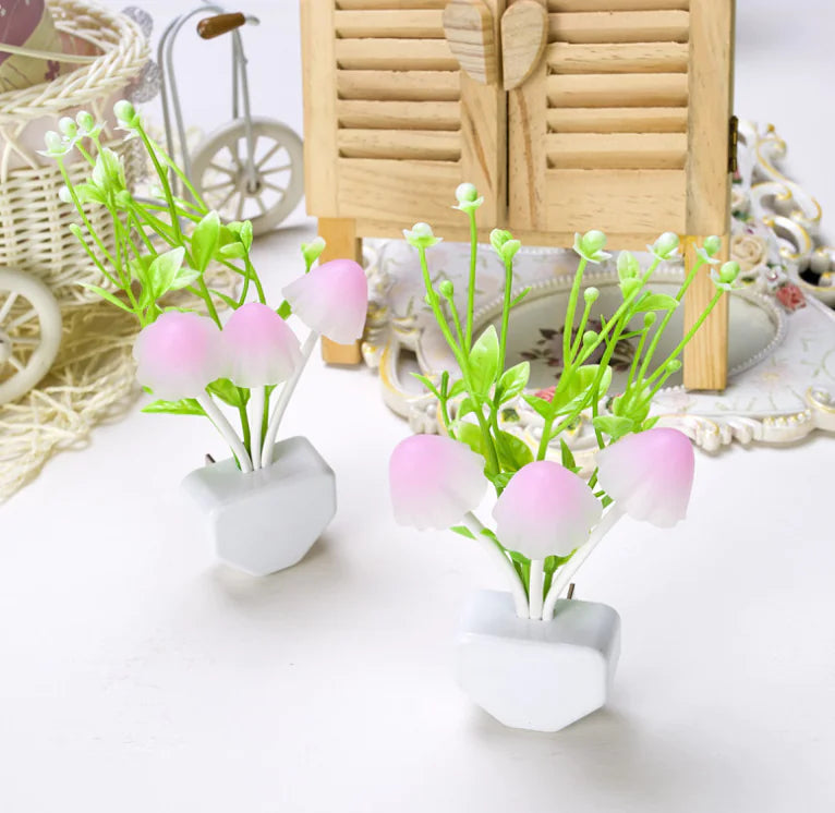 Colorful LED Mushroom Night Light – Soothing Silicone Lamp with Chinese Style