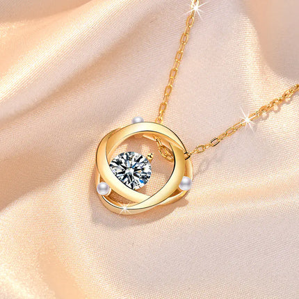 New Korean Style Single Diamond Pearl Necklace – Minimalist Women’s Jewelry