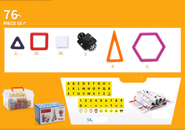 Magnetic Building Blocks Set – Educational STEM Toy for Early Learning (40–234 pcs) | free worldwide shipping.