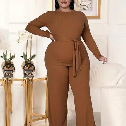 Plus Size  – Long Sleeve Top & Tailored Pants