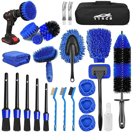 Car Detailing Brush Set with Drill Attachments