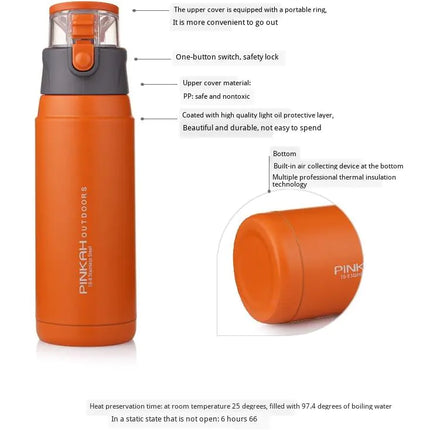 Portable Insulated Stainless Steel Water Bottle – 650ml