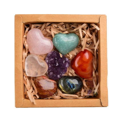 Amethyst Crystal Healing Gift Box – Natural Stone Energy Set for Meditation, Reiki & Décor