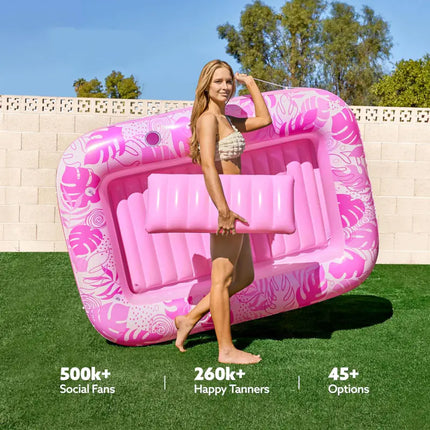 “Inflatable Pool Floating Bed – Adult Lounge with Backrest”
