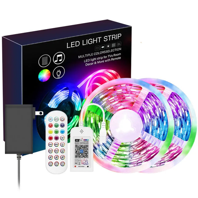 Smart WiFi LED Light Strips – Color-Changing RGB Lights with App & Voice Control