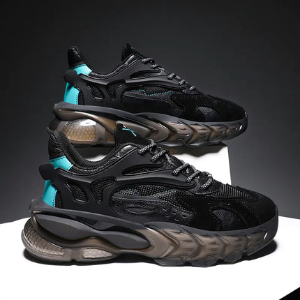 Men’s Breathable Sneakers – Stylish Mesh Color-Block Sneakers