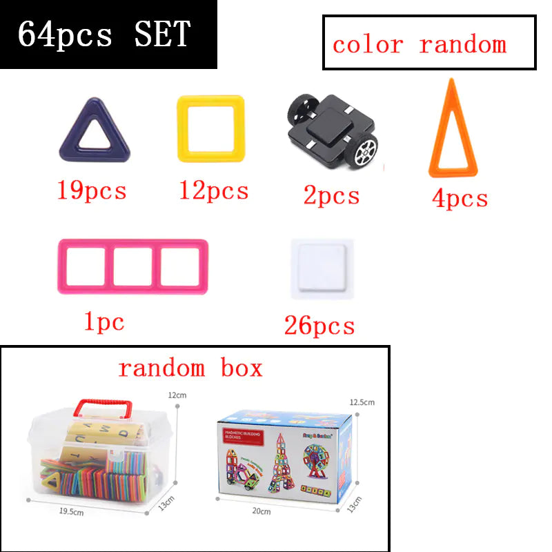 Magnetic Building Blocks Set – Educational STEM Toy for Early Learning (40–234 pcs) | free worldwide shipping.