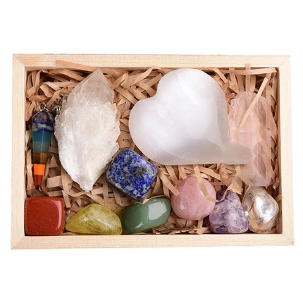 Amethyst Crystal Healing Gift Box – Natural Stone Energy Set for Meditation, Reiki & Décor