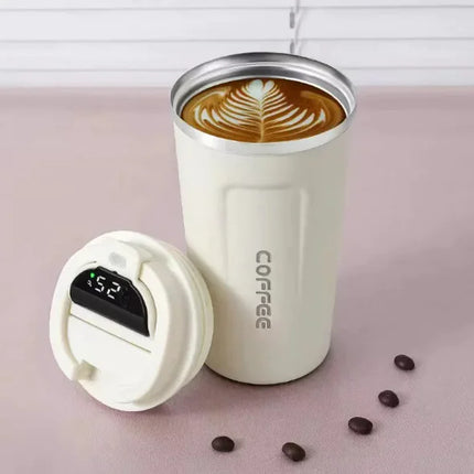 Stainless Steel Insulated Cup with Digital Temperature Display – Travel & Everyday Drinkware