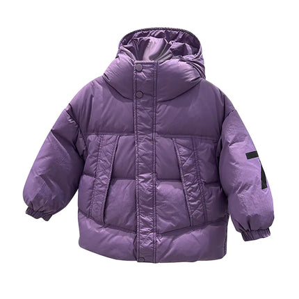 Children’s Thickened Down Jacket – Warm Hooded Winter Coat for Boys & Girls