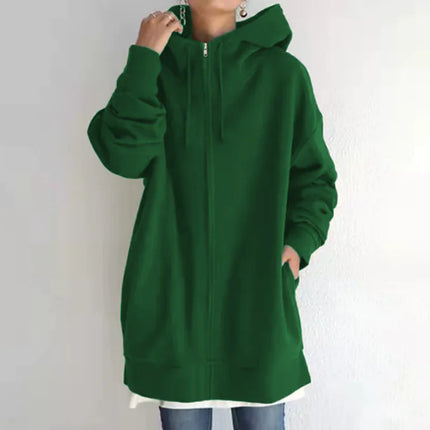Personalized Street Zipper Hooded Fleece Sweater – Long Cozy Hoodie