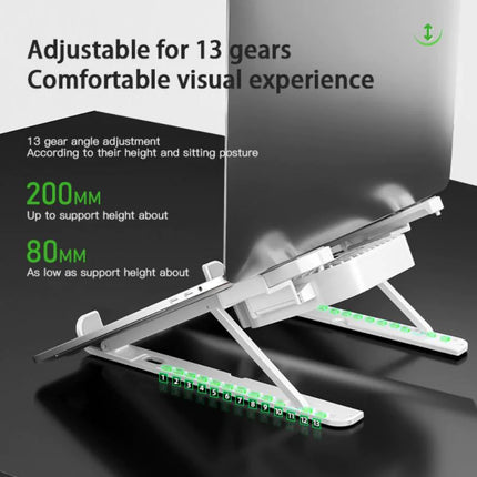 Laptop Cooling Stand with Built-In Fan – Adjustable & Ergonomic Design