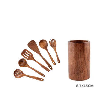 Culinary Essentials Wooden Spatulas – Premium Acacia Wood Kitchen Tools Set