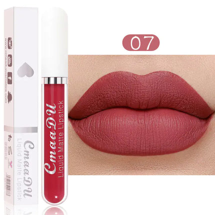 18-Color Velvet Matte Lip Gloss – Long-Lasting Liquid Lipstick