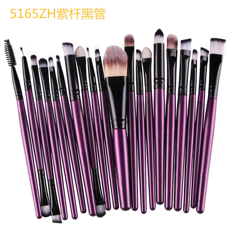 20-Piece Professional Makeup Brush Set – Face & Eye Cosmetic Tools with Soft Nylon Bristles