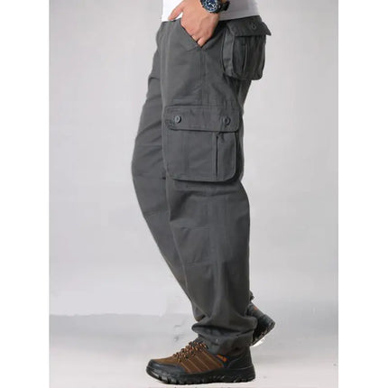 Fashion Men Cargo Pants – Tactical Loose Fit Cotton Trousers