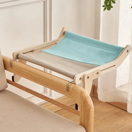 Balcony Window Glass Wooden Cat Bed – Sunbathing Perch