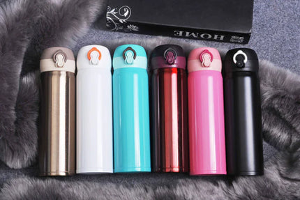 “Insulated Stainless Steel Water Bottle – Leakproof One-Handed Use Travel Cup”