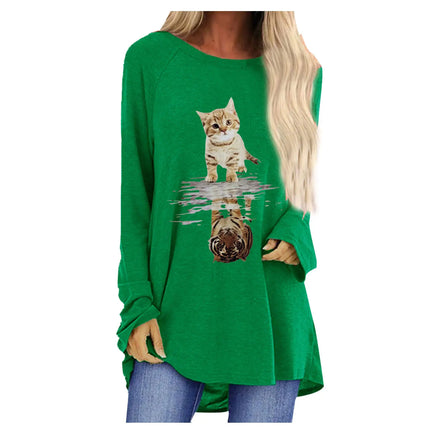 relaxed fit long sleeve top
casual women's long sleeve tee
