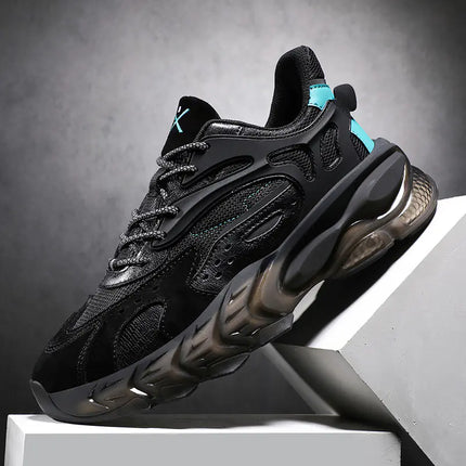 Men’s Breathable Sneakers – Stylish Mesh Color-Block Sneakers