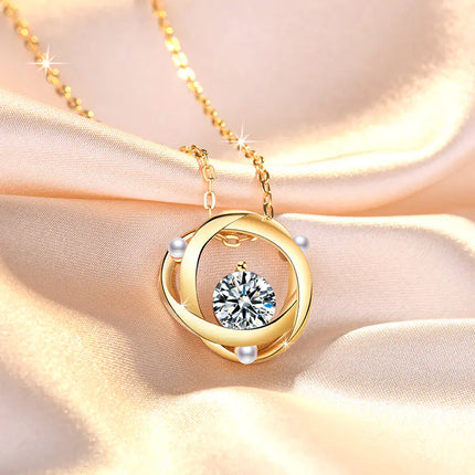 New Korean Style Single Diamond Pearl Necklace – Minimalist Women’s Jewelry