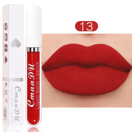 18-Color Velvet Matte Lip Gloss – Long-Lasting Liquid Lipstick
