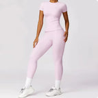 Short sleeved long pants pink / Small