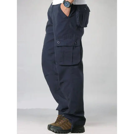 Fashion Men Cargo Pants – Tactical Loose Fit Cotton Trousers