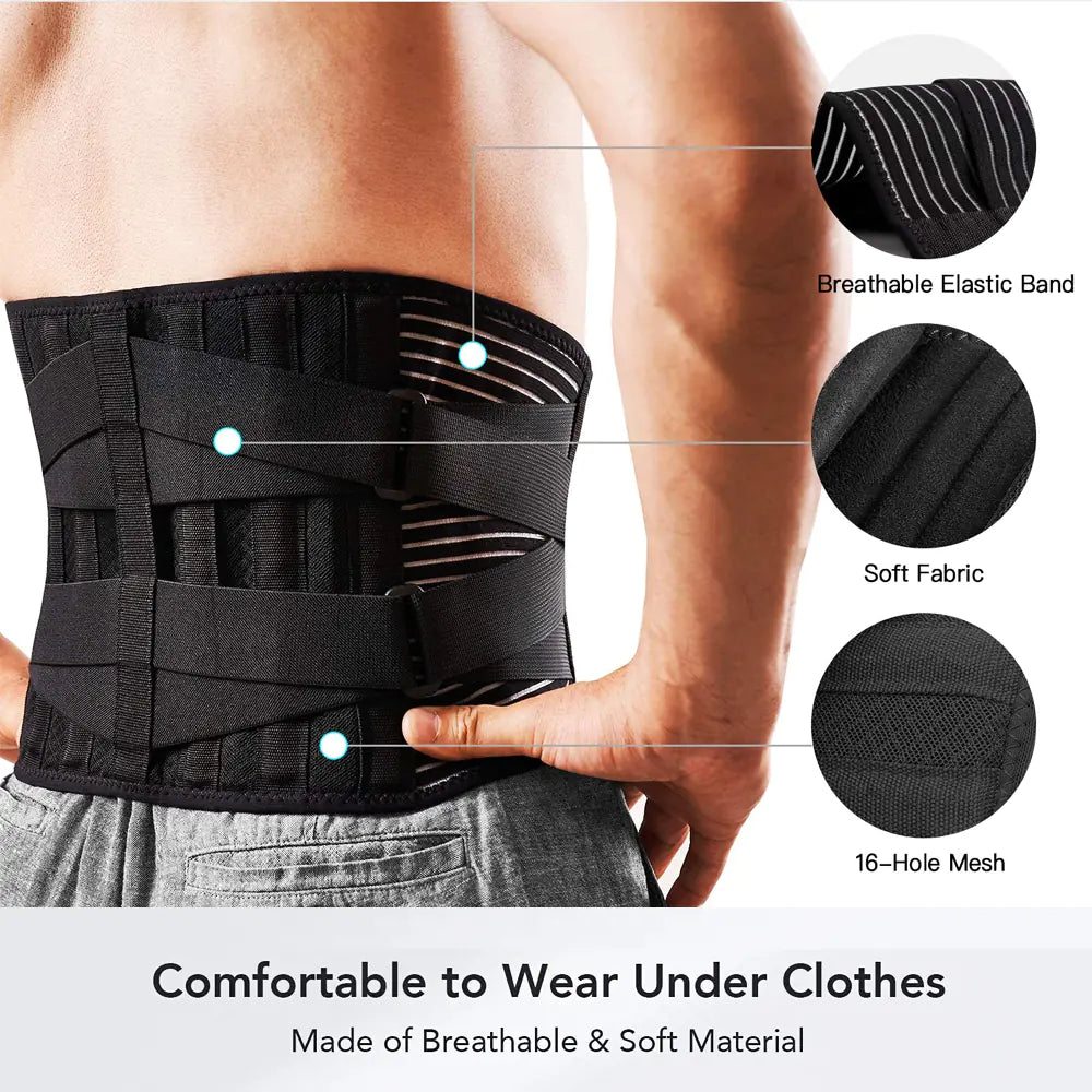 Lumbar Support Belt for Pain Relief & Sciatica – Adjustable Back Brace for Everyday Comfort | Free Shipping
