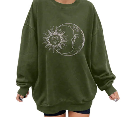 Personalized Printing Loose Plus Size Fashion Sweater – Women’s Cozy Fleece