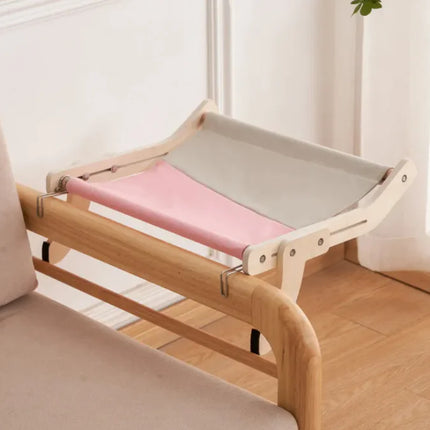 Balcony Window Glass Wooden Cat Bed – Sunbathing Perch