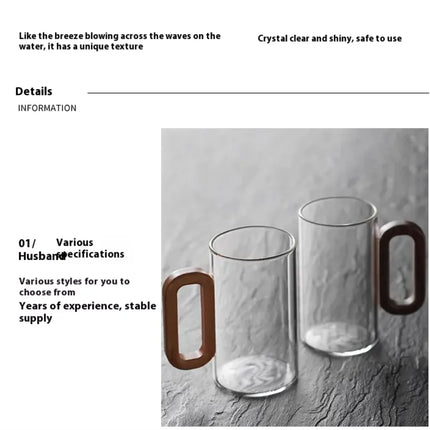 Smoky Gray Borosilicate Glass Water Cup – Heat-Resistant Drinkware