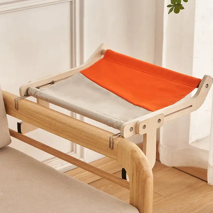 Balcony Window Glass Wooden Cat Bed – Sunbathing Perch