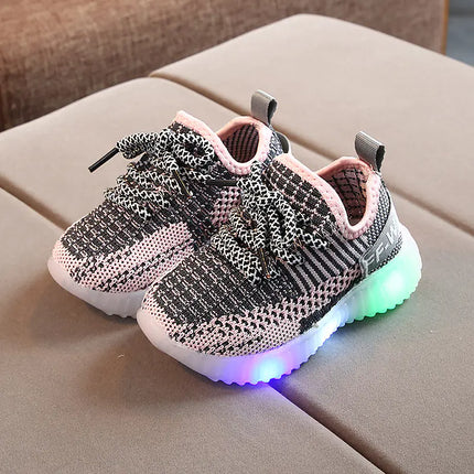 Kids Luminous Casual Shoes – Lightweight PU Board Shoes for Active Kids