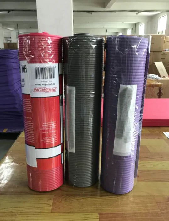 NBR Striped Yoga Mat – Non Slip Fitness