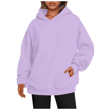 Women’s Oversized Pullover Hoodie – Casual Long Sleeve Sweatshirt