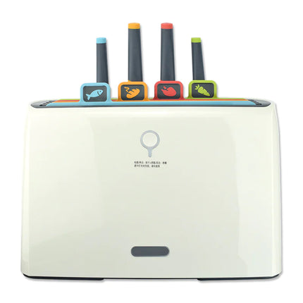 Multi-Functional Cutting Board with UV Disinfecting Knife Holder